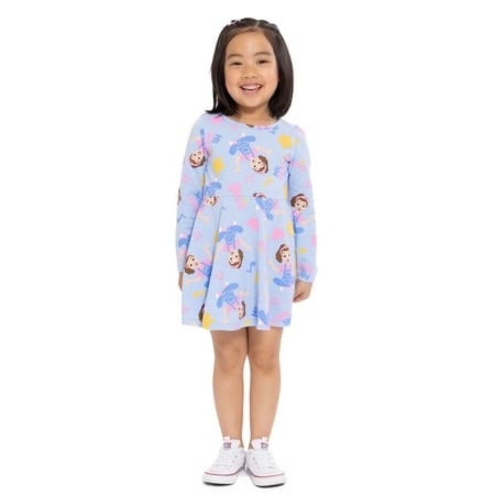 Ms Rachel Toddler Twirl Dress Learn & Dance Musical Character Print